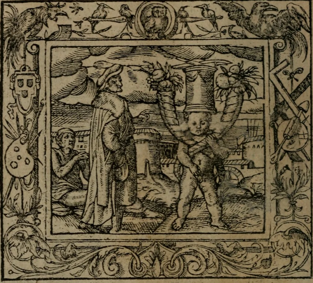 An illustration from Emblemata, 1564, leaf 45