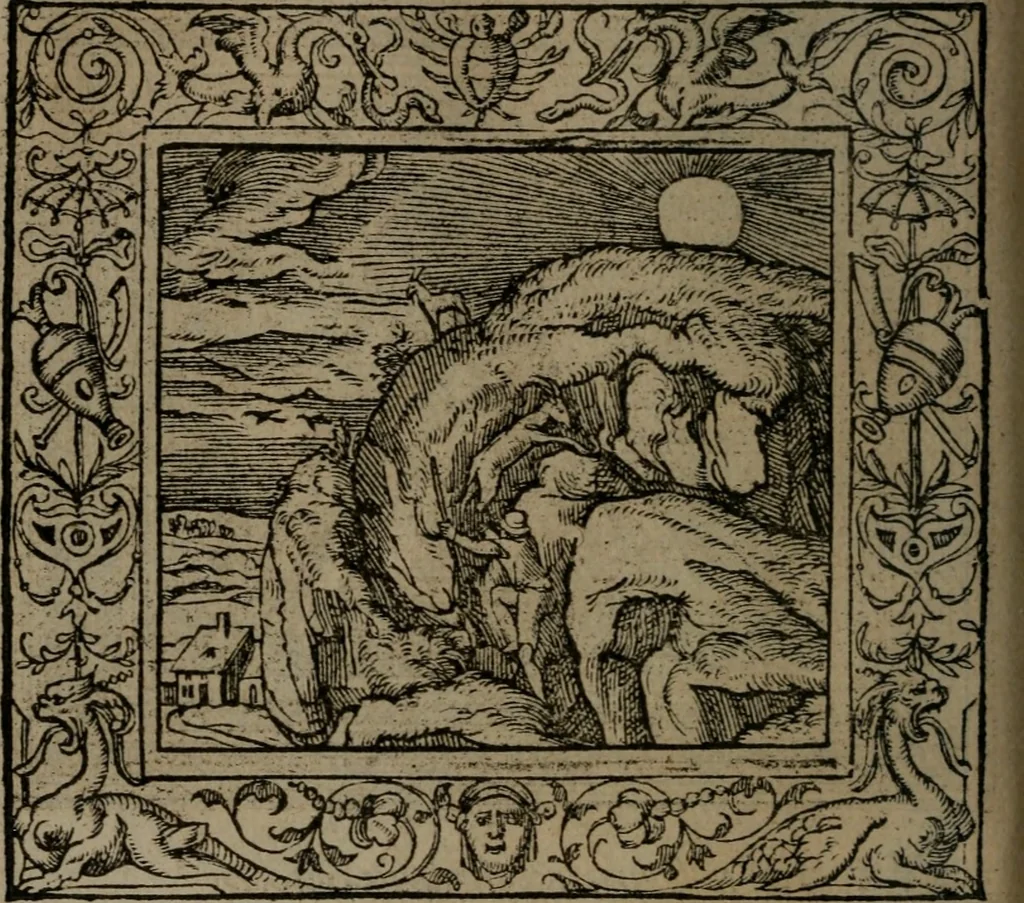 An illustration from Emblemata, 1564, leaf 49