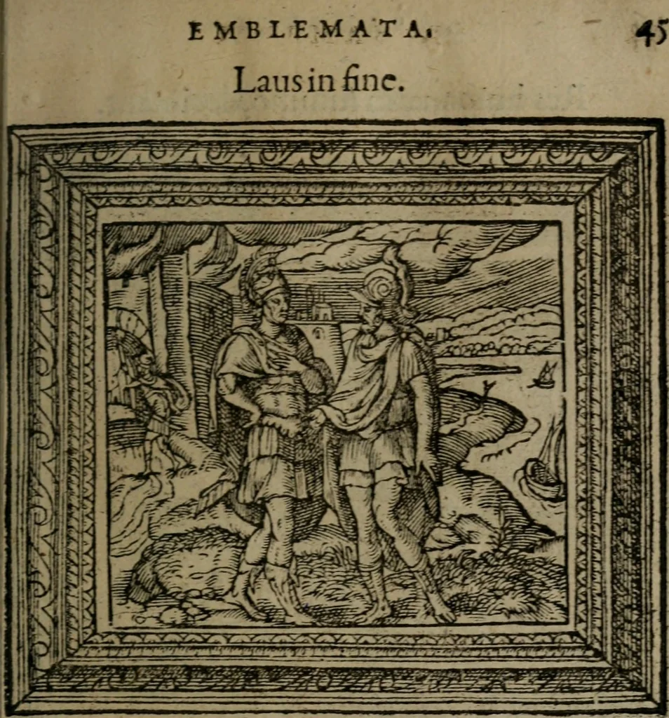 An illustration from Emblemata, 1564, leaf 50