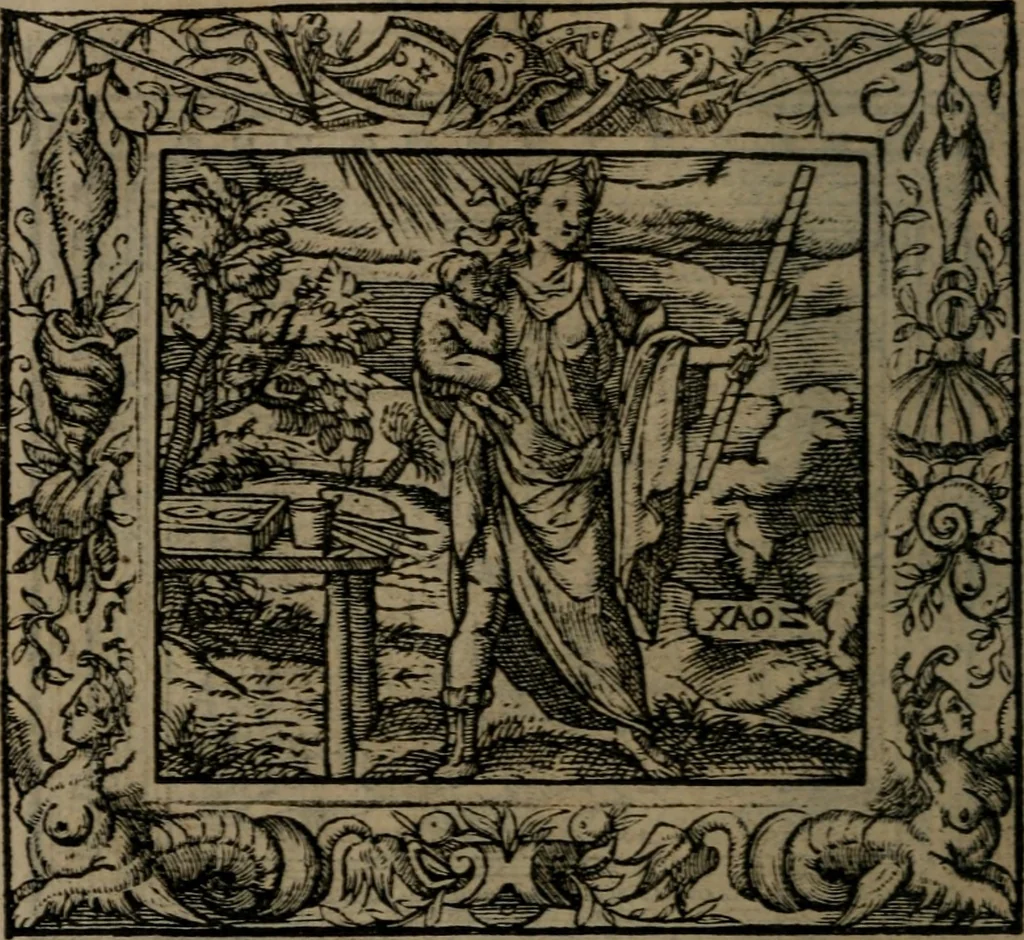 An illustration from Emblemata, 1564, leaf 55