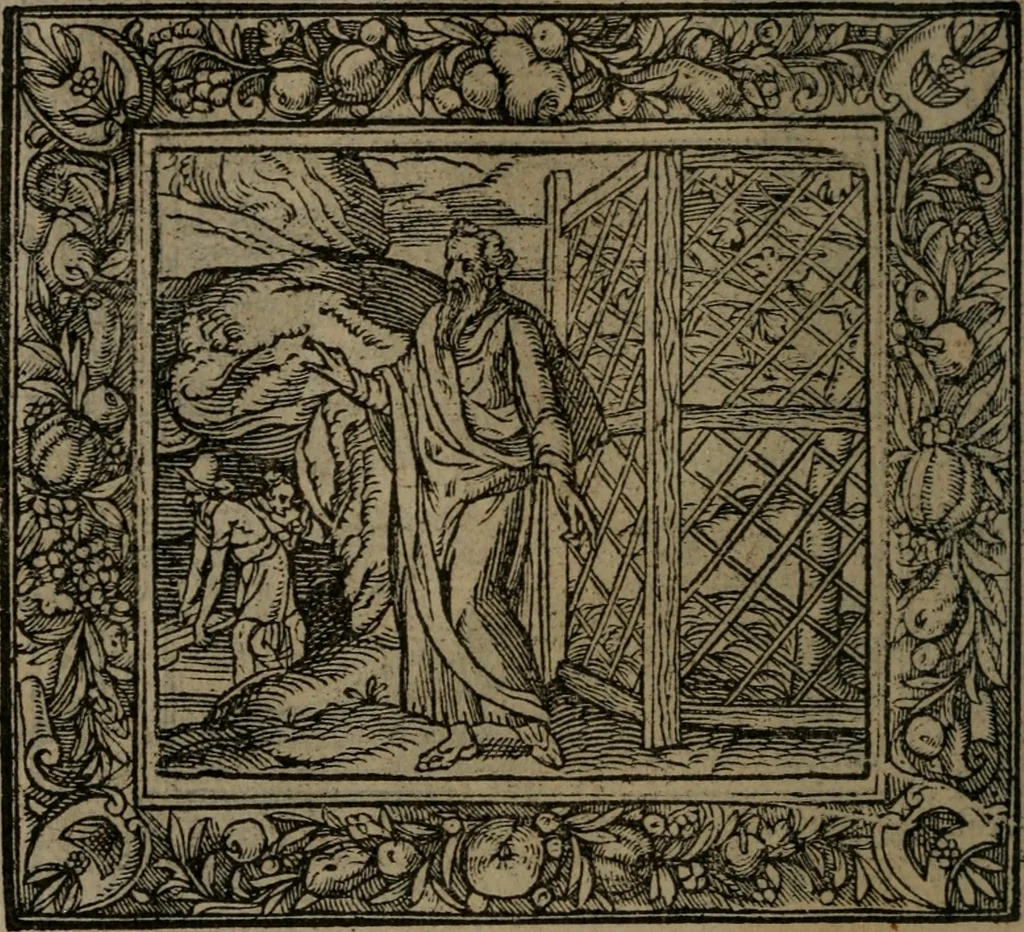 An illustration from Emblemata, 1564, leaf 57