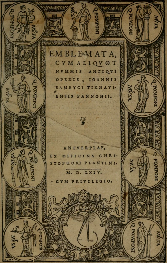 An illustration from Emblemata, 1564, leaf 6