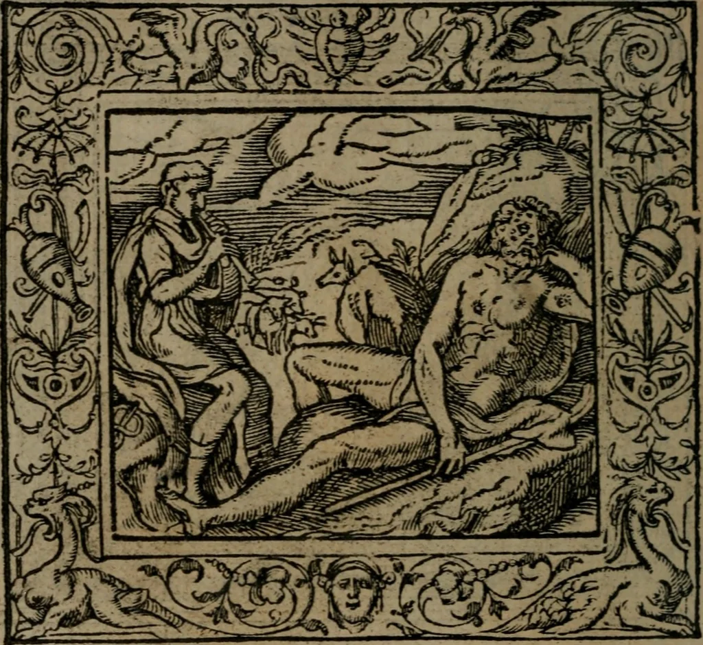 An illustration from Emblemata, 1564, leaf 63