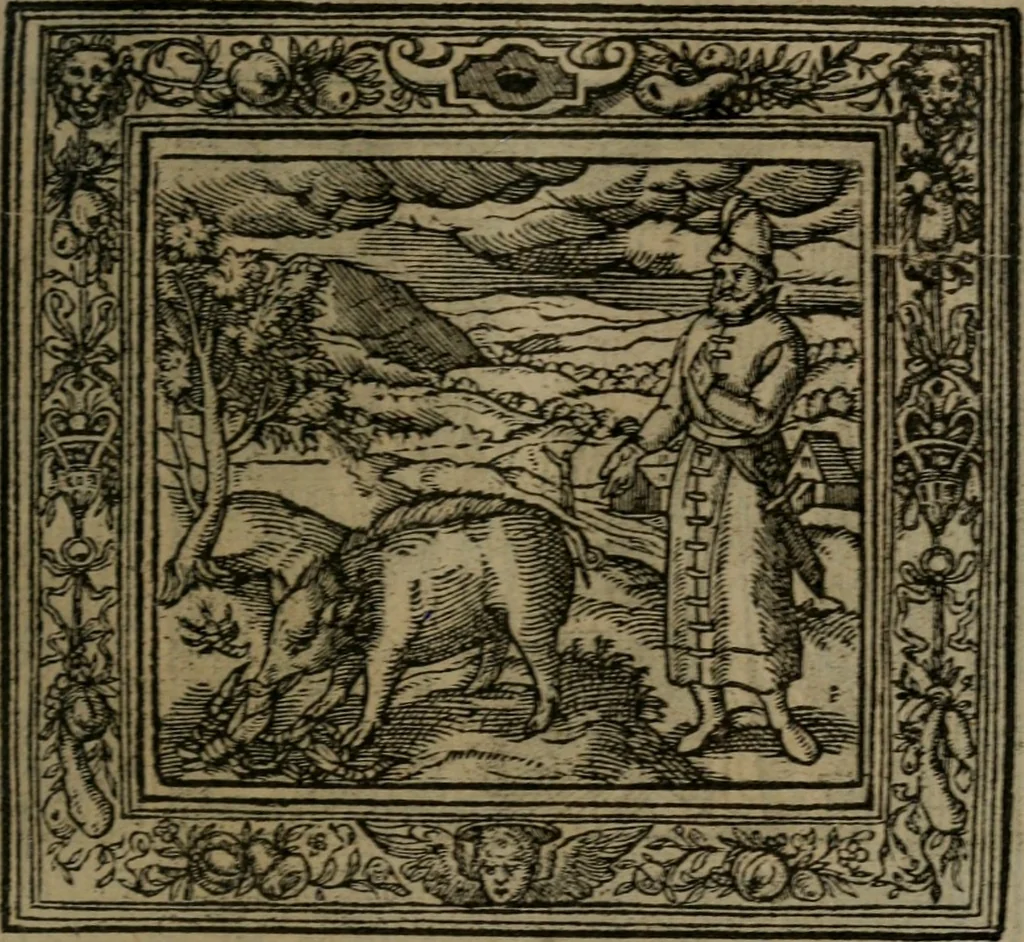 An illustration from Emblemata, 1564, leaf 66