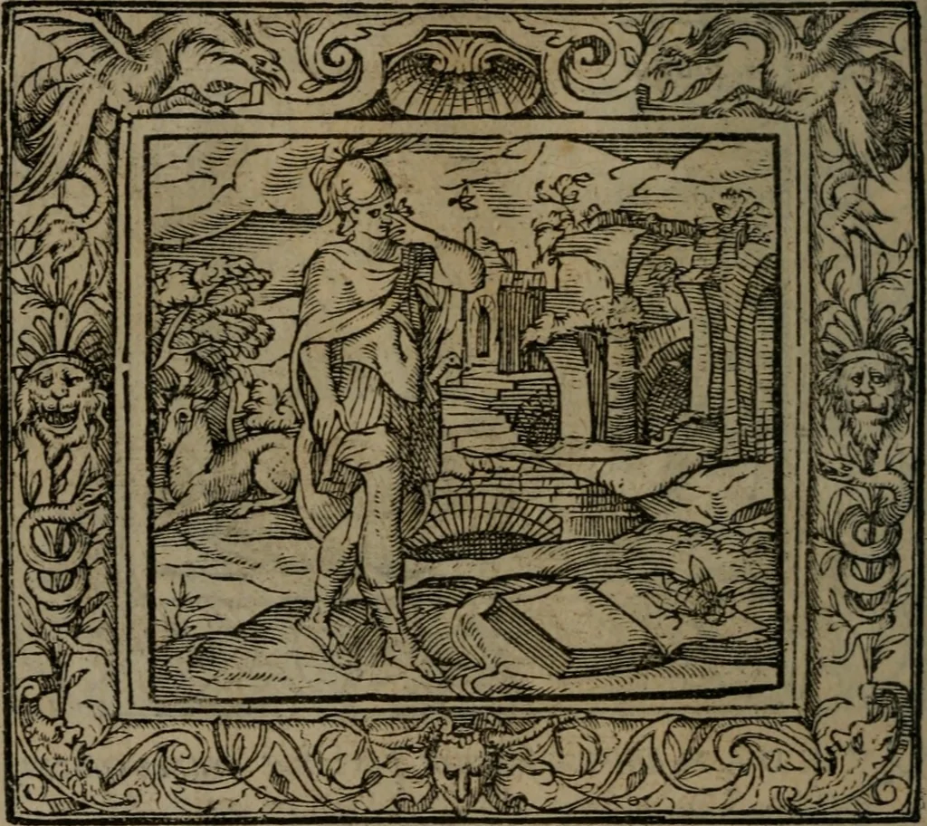 An illustration from Emblemata, 1564, leaf 71