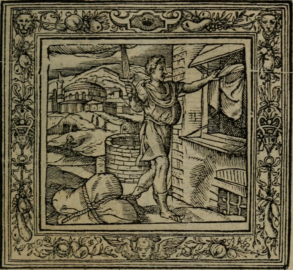 An illustration from Emblemata, 1564, leaf 74