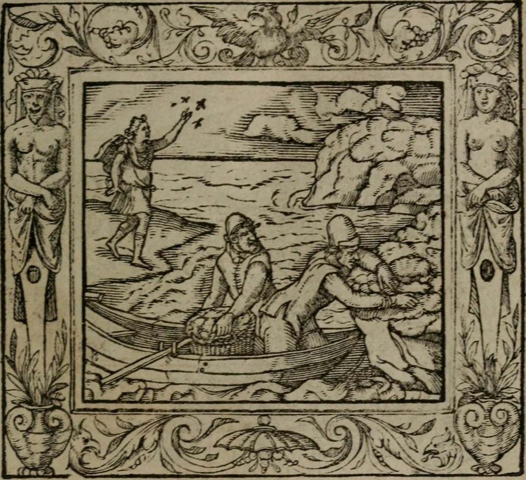 An illustration from Emblemata, 1564, leaf 90