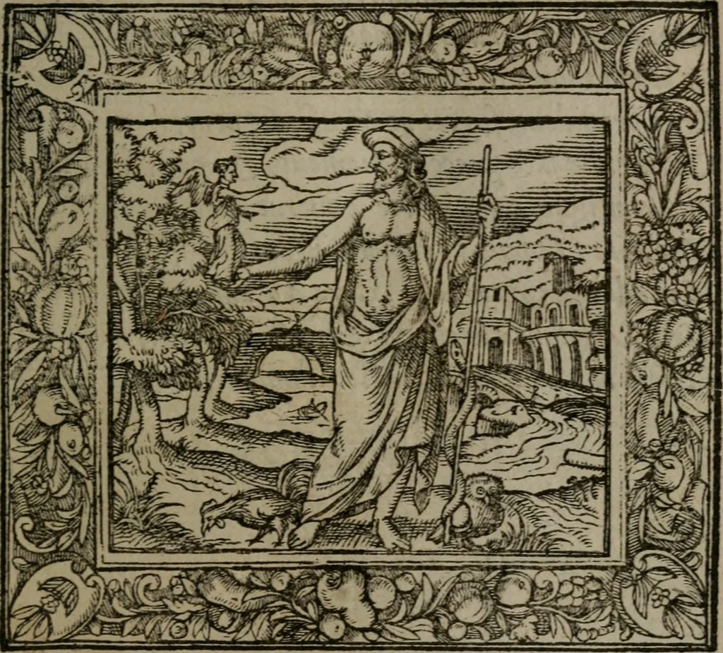 An illustration from Emblemata, 1564, leaf 94