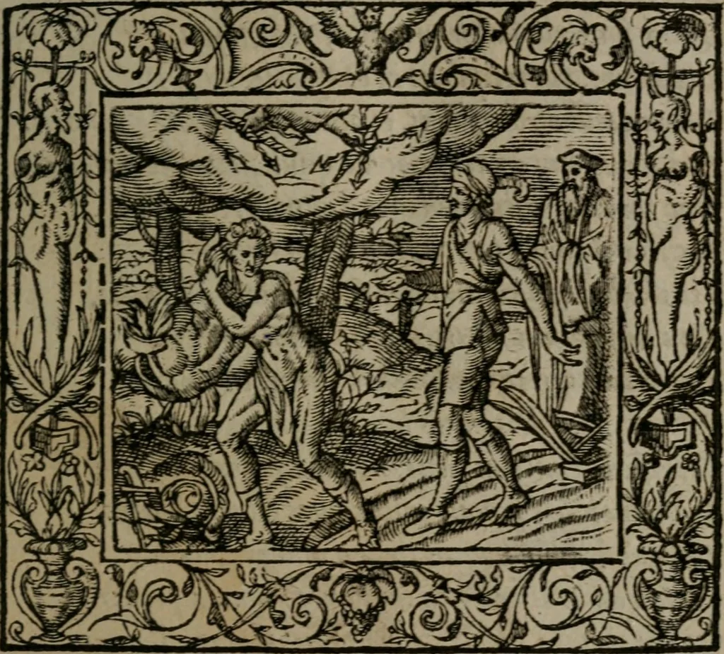 An illustration from Emblemata, 1564, leaf 96