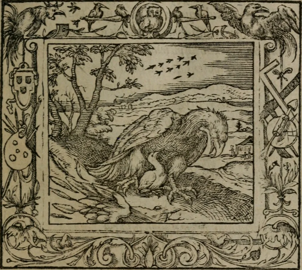 An illustration from Emblemata, 1564, leaf 98