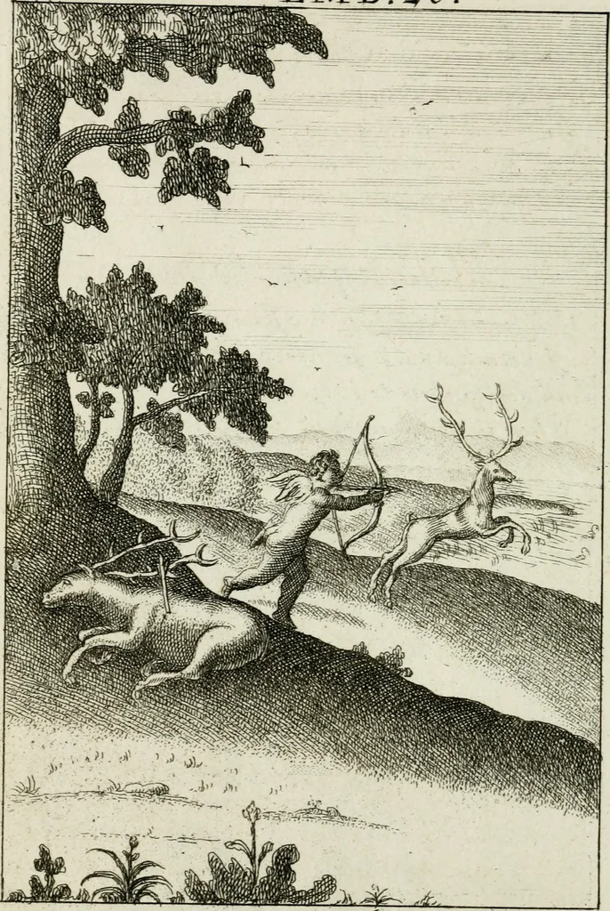 An illustration from Emblemata amatoria = Emblems of love = Embleme d'amore = Emblemes d'amour : in four languages, dedicated to the ladys, 1683, leaf 109