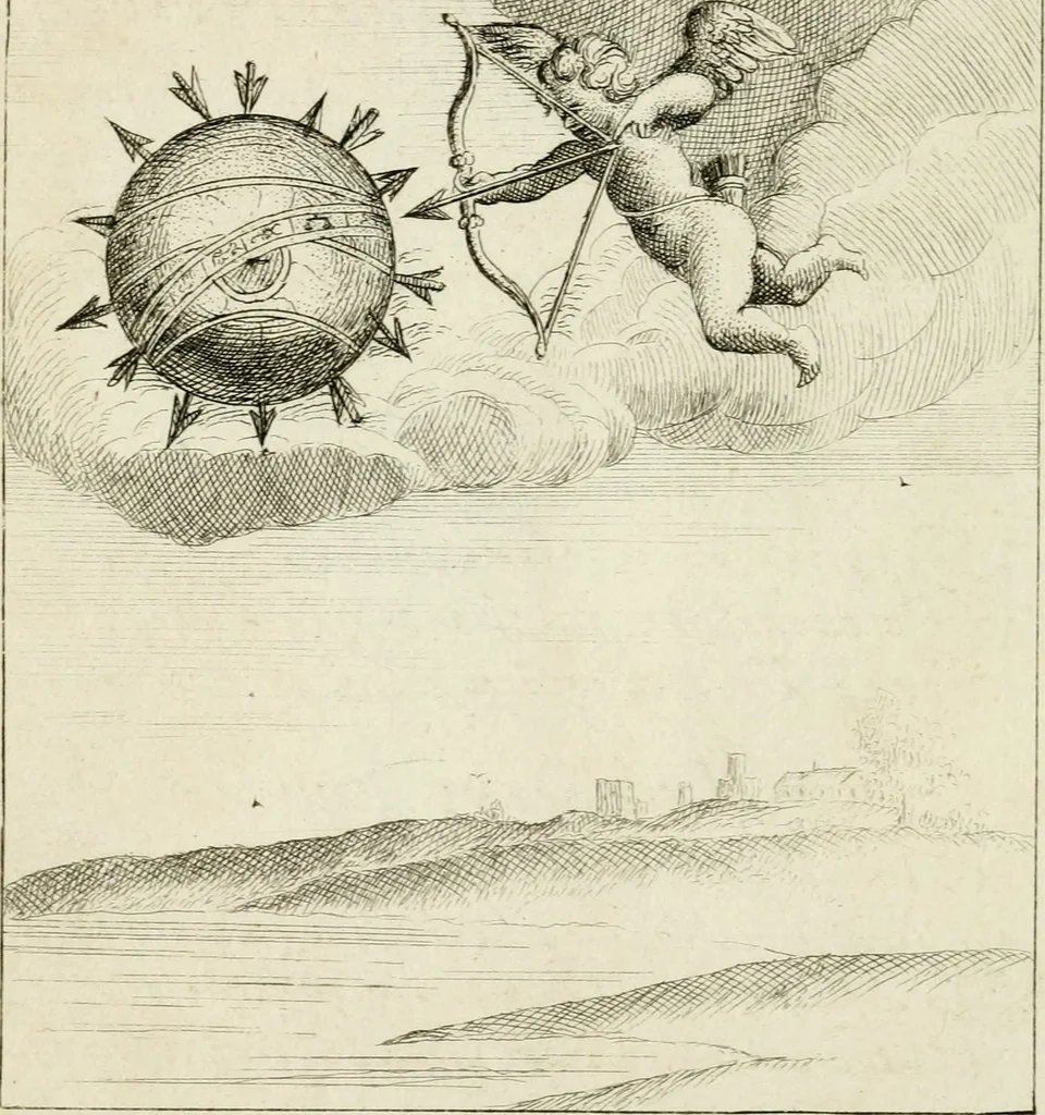 An illustration from Emblemata amatoria = Emblems of love = Embleme d'amore = Emblemes d'amour : in four languages, dedicated to the ladys, 1683, leaf 137
