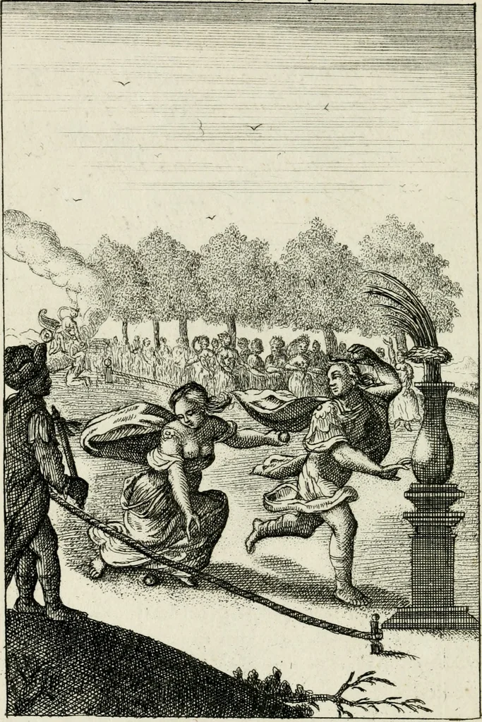 An illustration from Emblemata amatoria = Emblems of love = Embleme d'amore = Emblemes d'amour : in four languages, dedicated to the ladys, 1683, leaf 161
