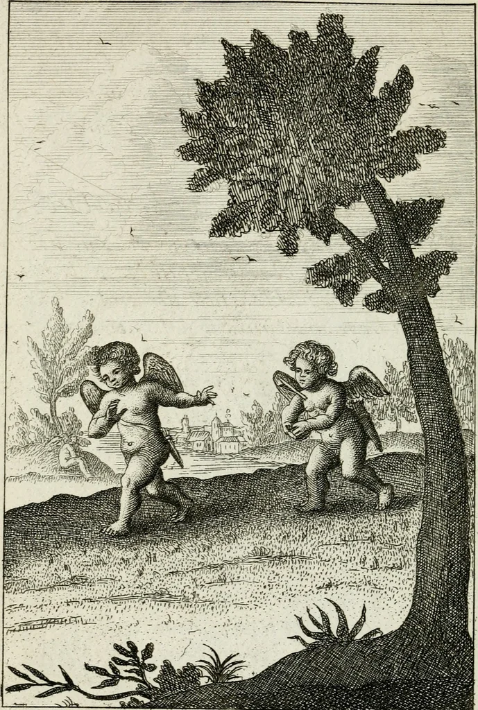 An illustration from Emblemata amatoria = Emblems of love = Embleme d'amore = Emblemes d'amour : in four languages, dedicated to the ladys, 1683, leaf 169