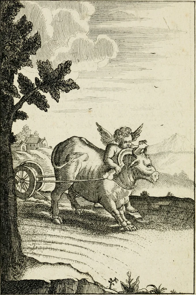 An illustration from Emblemata amatoria = Emblems of love = Embleme d'amore = Emblemes d'amour : in four languages, dedicated to the ladys, 1683, leaf 29