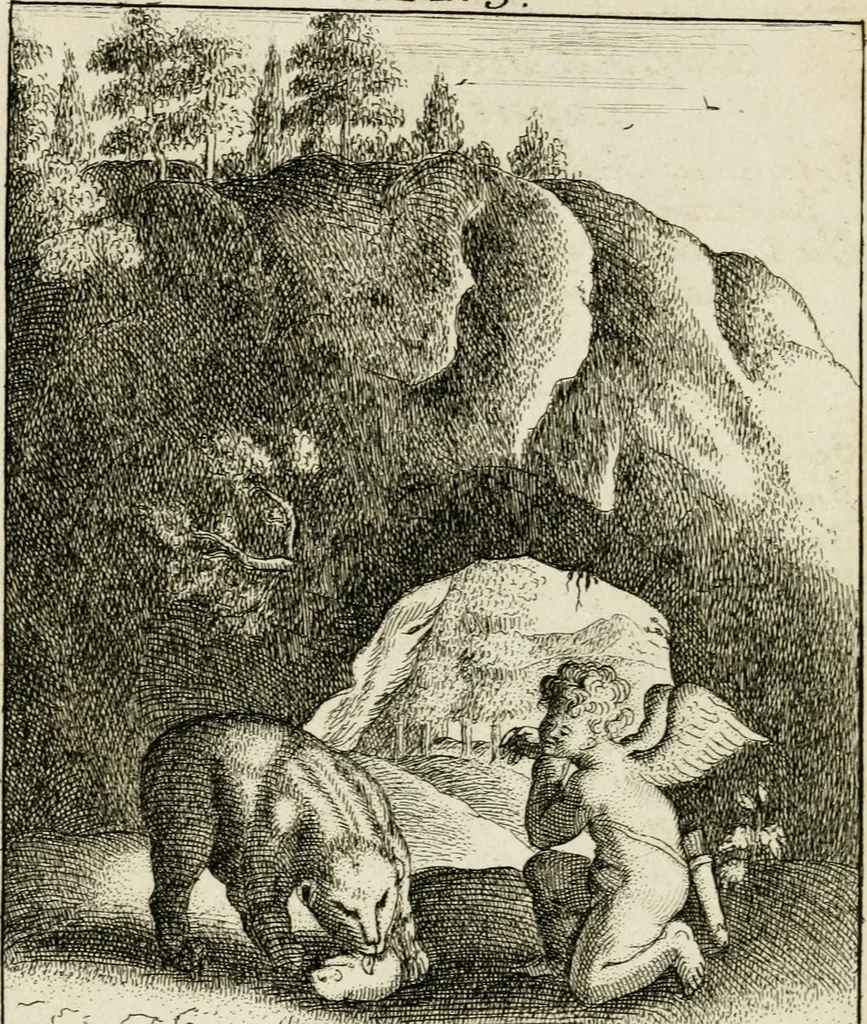 An illustration from Emblemata amatoria = Emblems of love = Embleme d'amore = Emblemes d'amour : in four languages, dedicated to the ladys, 1683, leaf 33