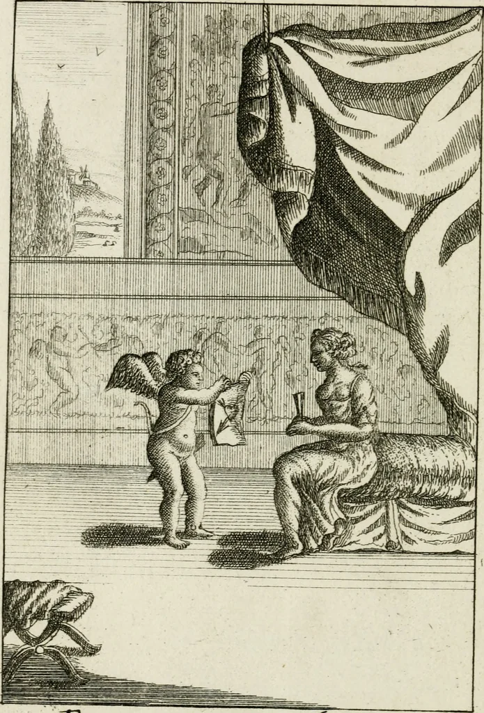 An illustration from Emblemata amatoria = Emblems of love = Embleme d'amore = Emblemes d'amour : in four languages, dedicated to the ladys, 1683, leaf 67