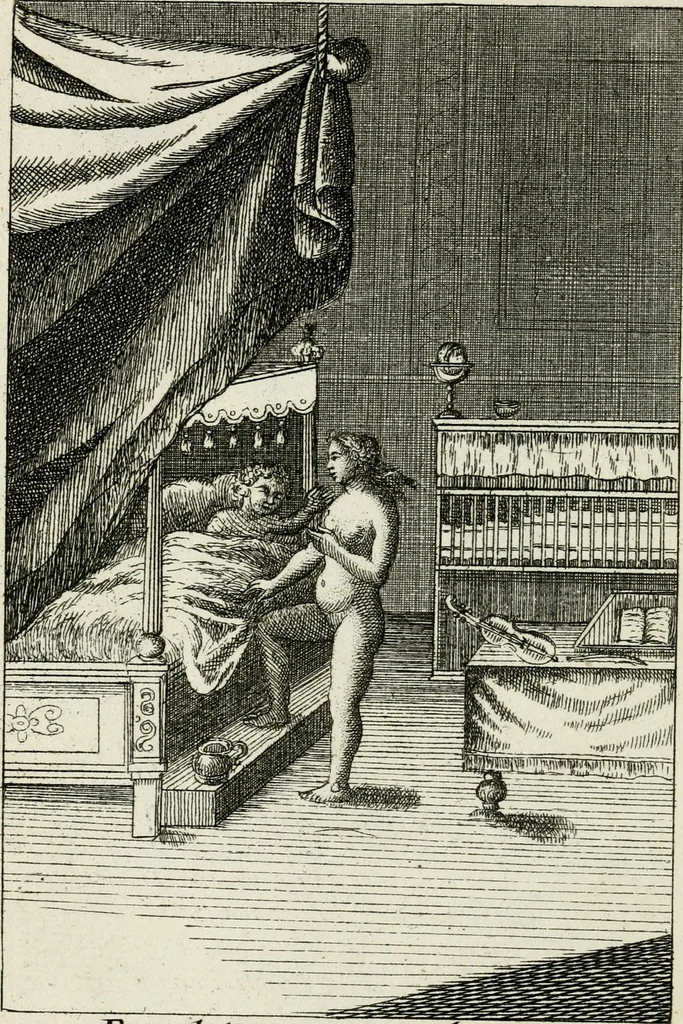 An illustration from Emblemata amatoria = Emblems of love = Embleme d'amore = Emblemes d'amour : in four languages, dedicated to the ladys, 1683, leaf 85