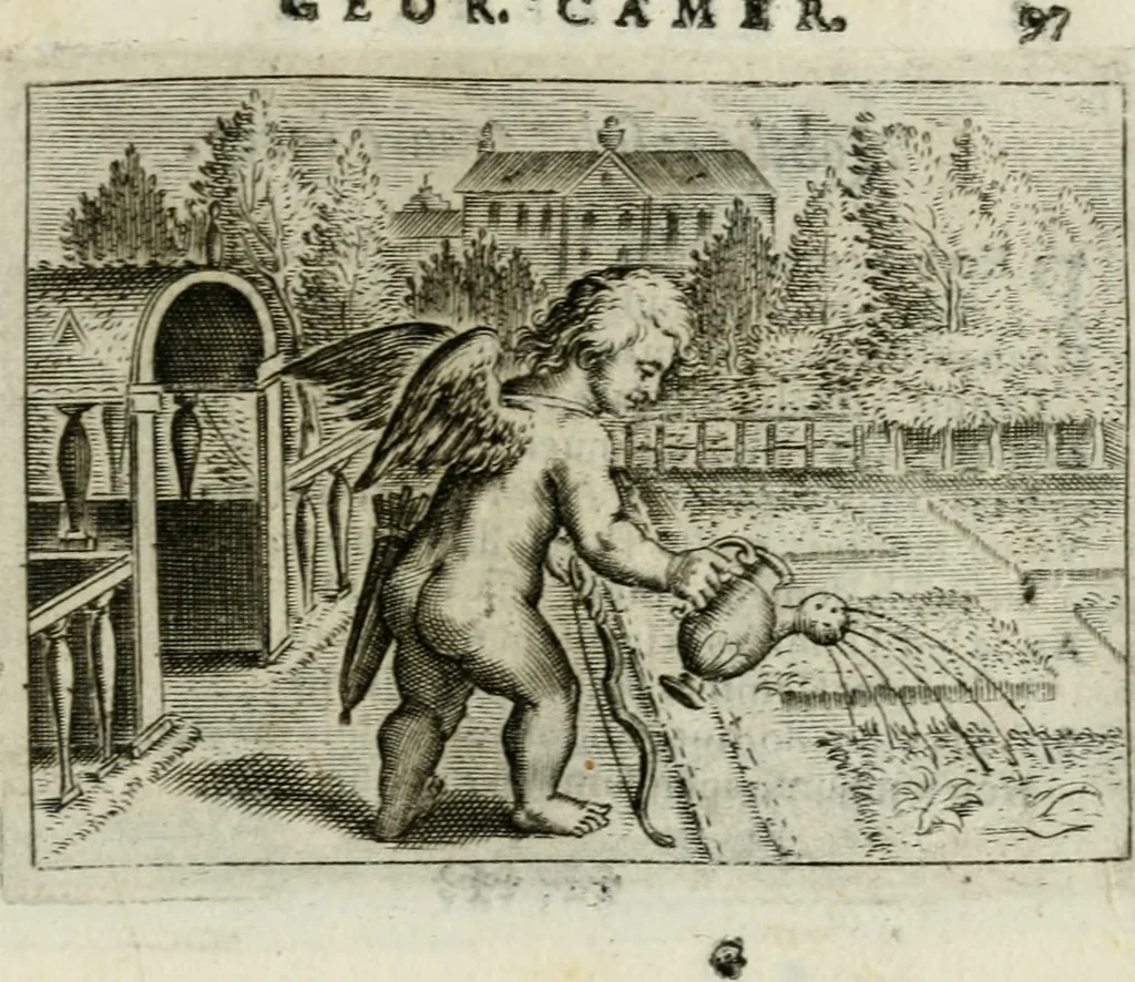 An illustration from Emblemata amatoria Georgii Camerarii, 1627, leaf 100