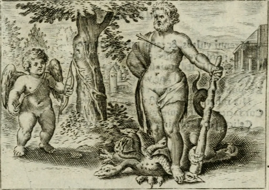 An illustration from Emblemata amatoria Georgii Camerarii, 1627, leaf 104