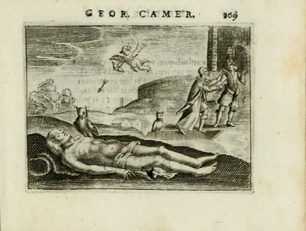 An illustration from Emblemata amatoria Georgii Camerarii, 1627, leaf 113