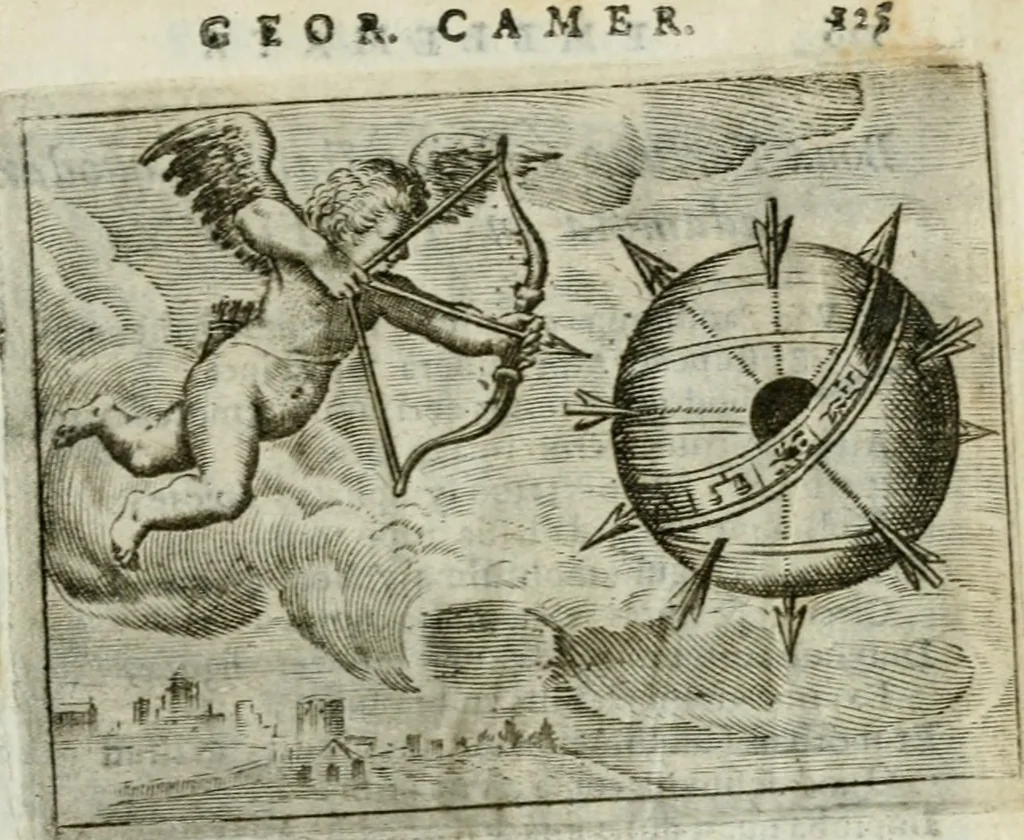 An illustration from Emblemata amatoria Georgii Camerarii, 1627, leaf 128