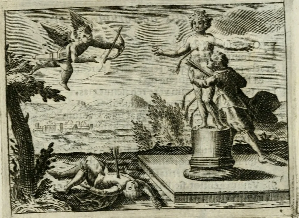 An illustration from Emblemata amatoria Georgii Camerarii, 1627, leaf 130