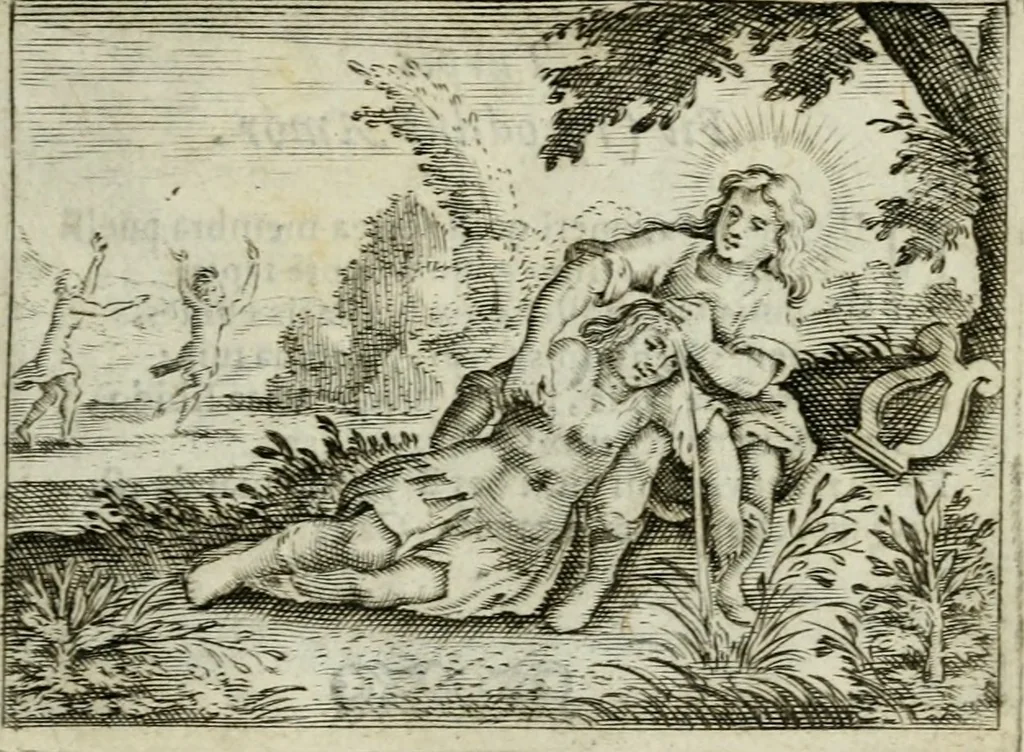 An illustration from Emblemata amatoria Georgii Camerarii, 1627, leaf 132