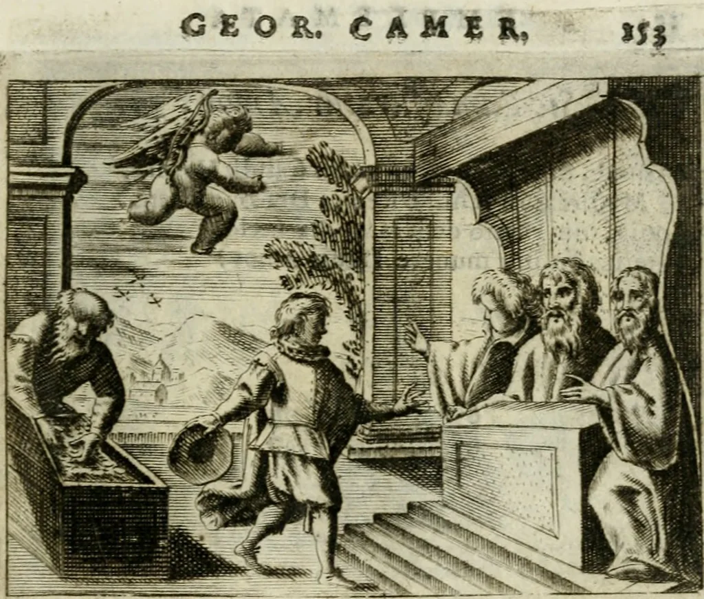 An illustration from Emblemata amatoria Georgii Camerarii, 1627, leaf 156