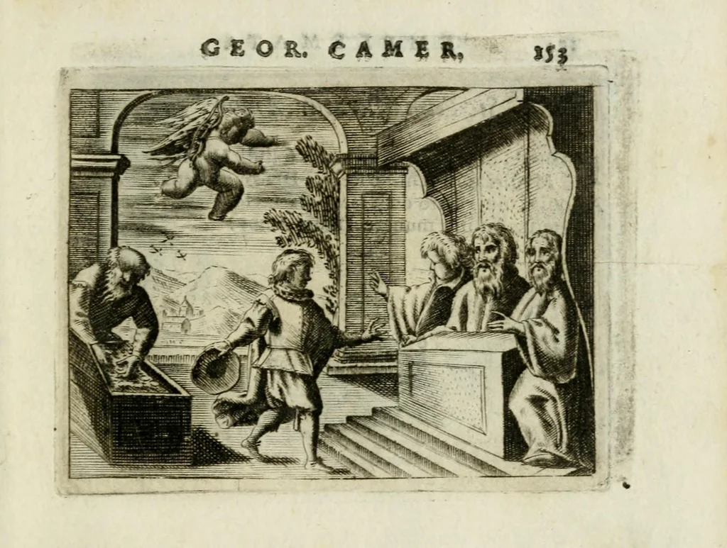 An illustration from Emblemata amatoria Georgii Camerarii, 1627, leaf 157