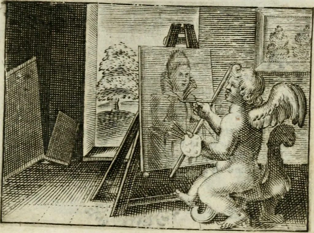 An illustration from Emblemata amatoria Georgii Camerarii, 1627, leaf 16