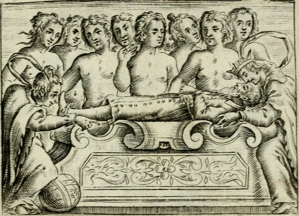 An illustration from Emblemata amatoria Georgii Camerarii, 1627, leaf 196