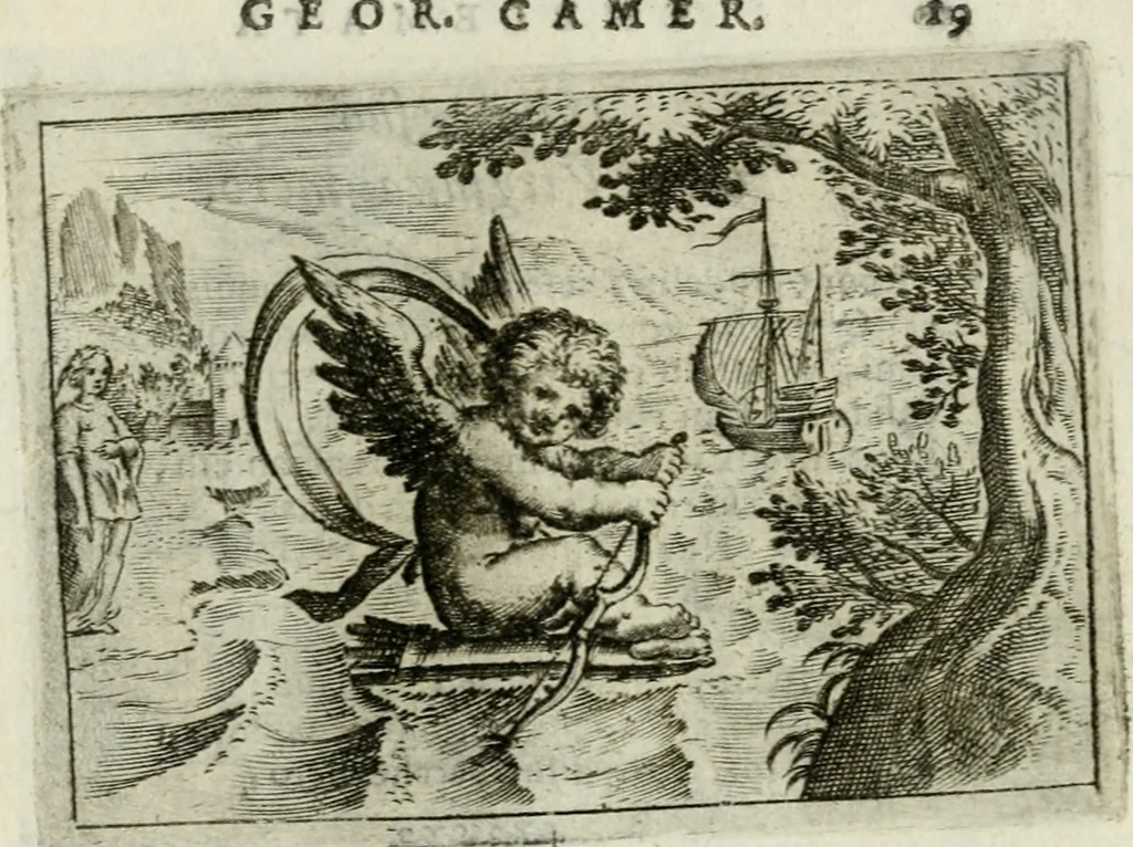 An illustration from Emblemata amatoria Georgii Camerarii, 1627, leaf 22