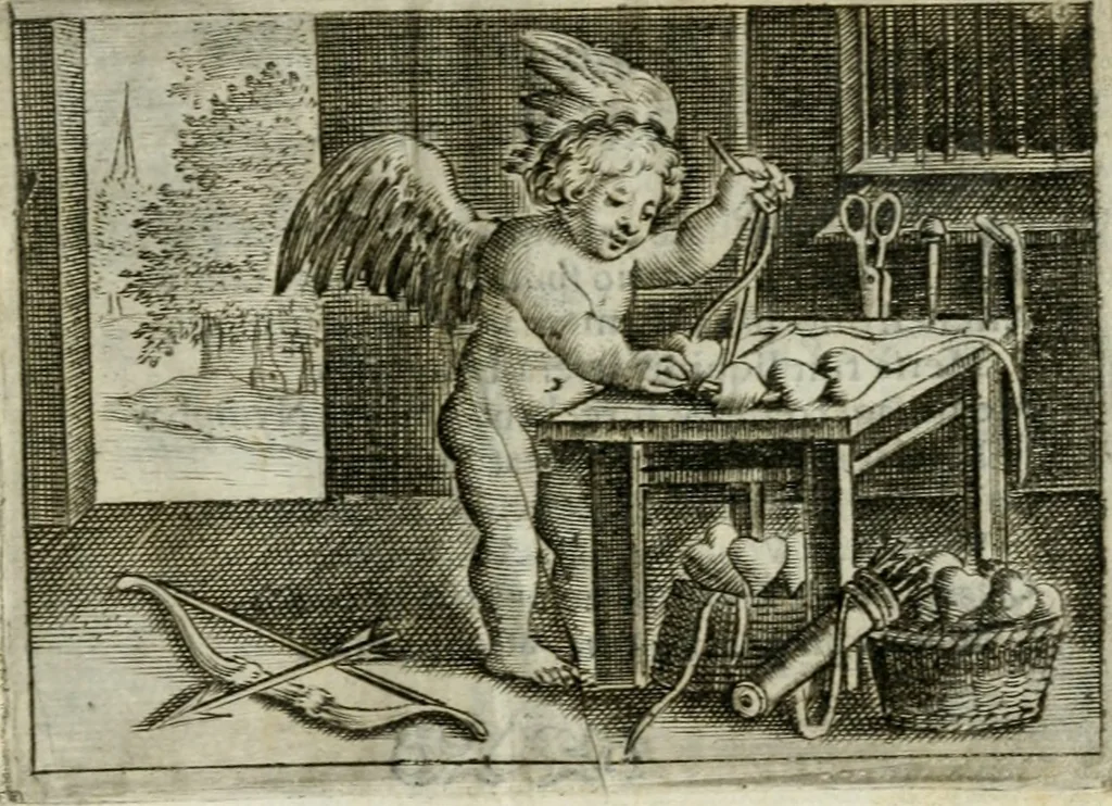 An illustration from Emblemata amatoria Georgii Camerarii, 1627, leaf 28