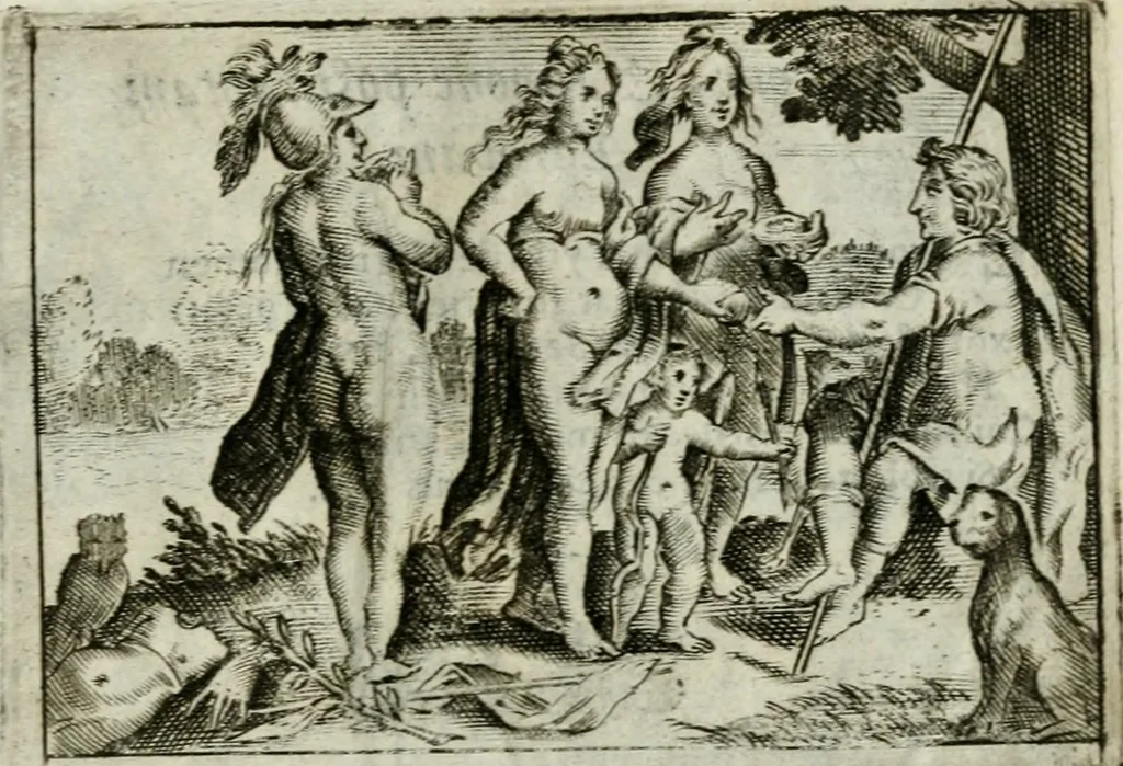 An illustration from Emblemata amatoria Georgii Camerarii, 1627, leaf 32
