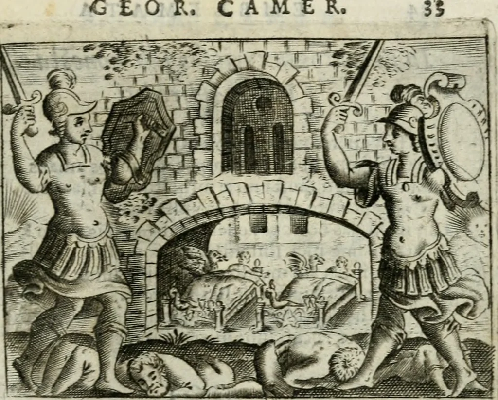 An illustration from Emblemata amatoria Georgii Camerarii, 1627, leaf 36
