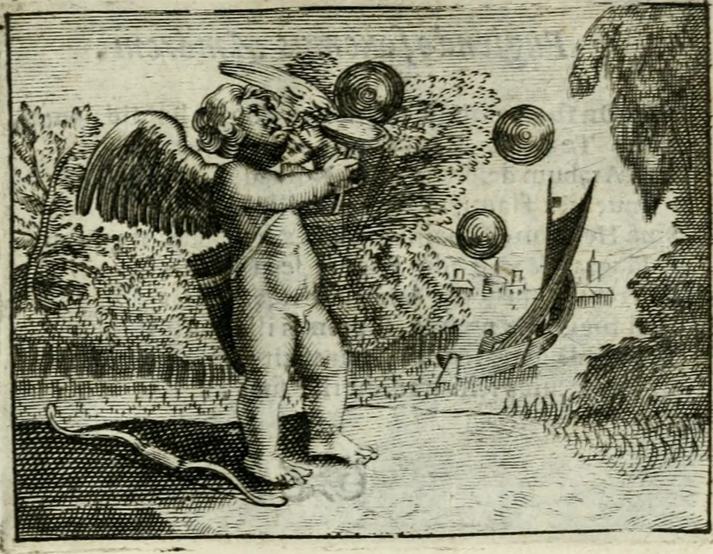An illustration from Emblemata amatoria Georgii Camerarii, 1627, leaf 44
