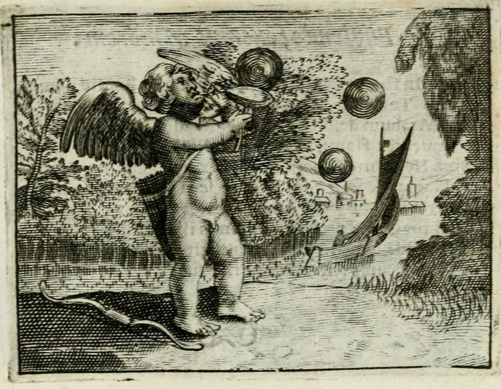 An illustration from Emblemata amatoria Georgii Camerarii, 1627, leaf 45