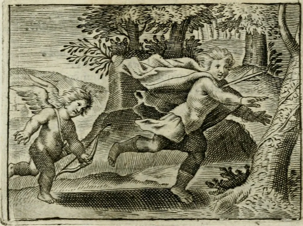 An illustration from Emblemata amatoria Georgii Camerarii, 1627, leaf 46