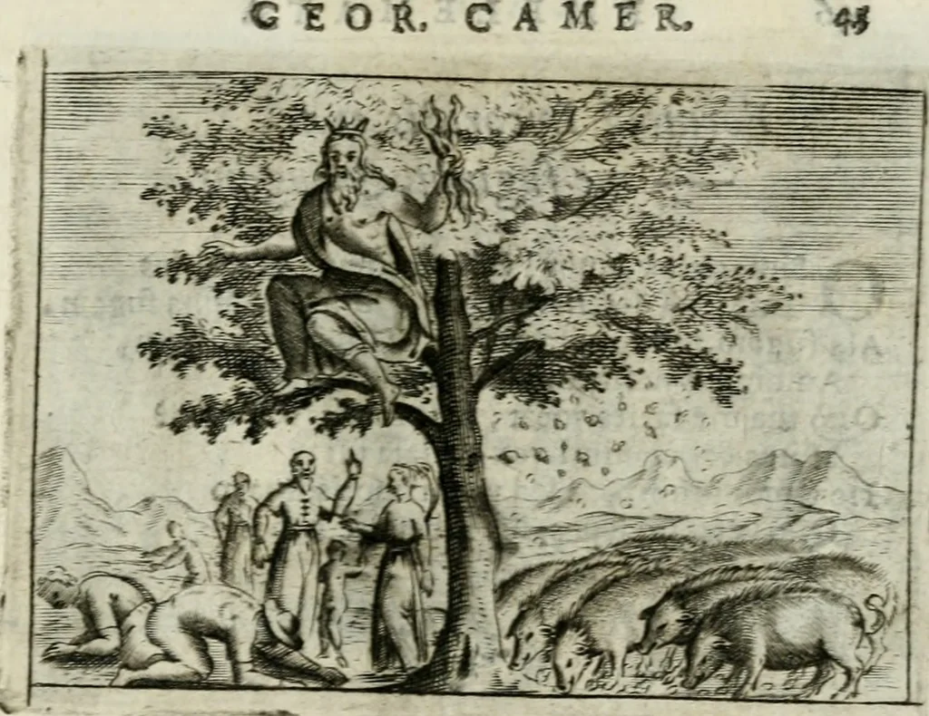 An illustration from Emblemata amatoria Georgii Camerarii, 1627, leaf 48
