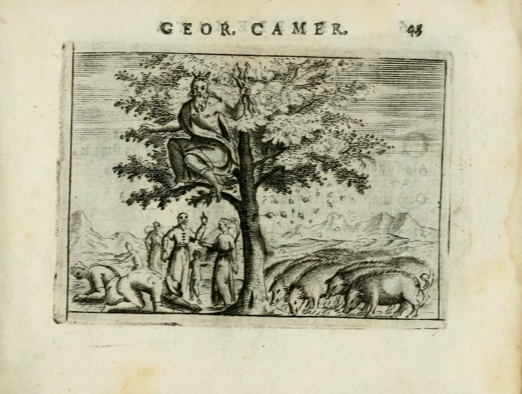 An illustration from Emblemata amatoria Georgii Camerarii, 1627, leaf 49
