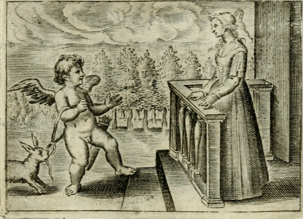 An illustration from Emblemata amatoria Georgii Camerarii, 1627, leaf 50