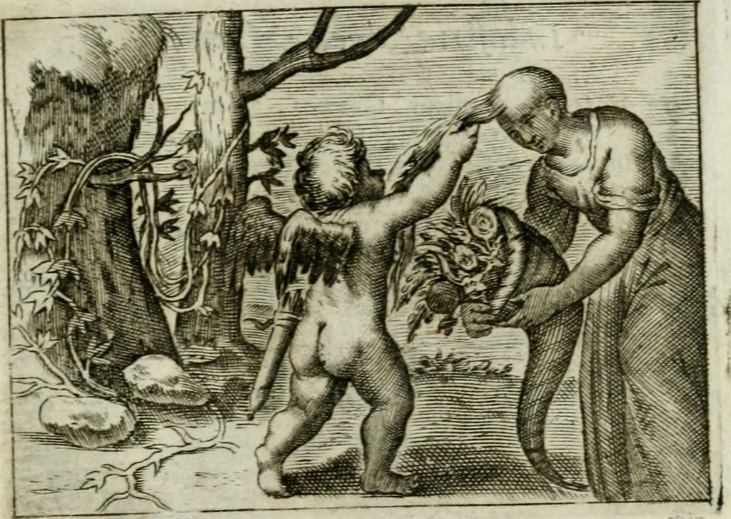 An illustration from Emblemata amatoria Georgii Camerarii, 1627, leaf 56