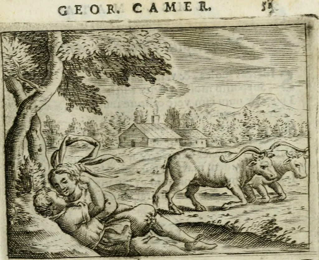 An illustration from Emblemata amatoria Georgii Camerarii, 1627, leaf 60