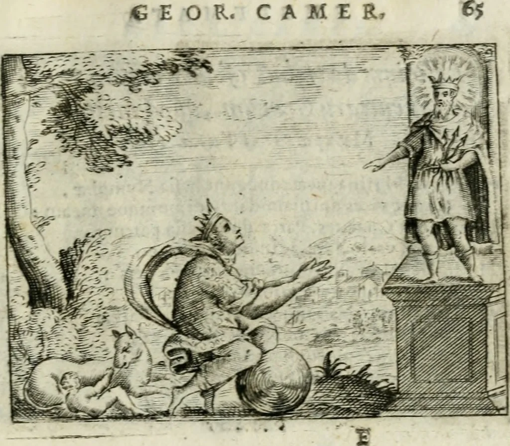 An illustration from Emblemata amatoria Georgii Camerarii, 1627, leaf 68