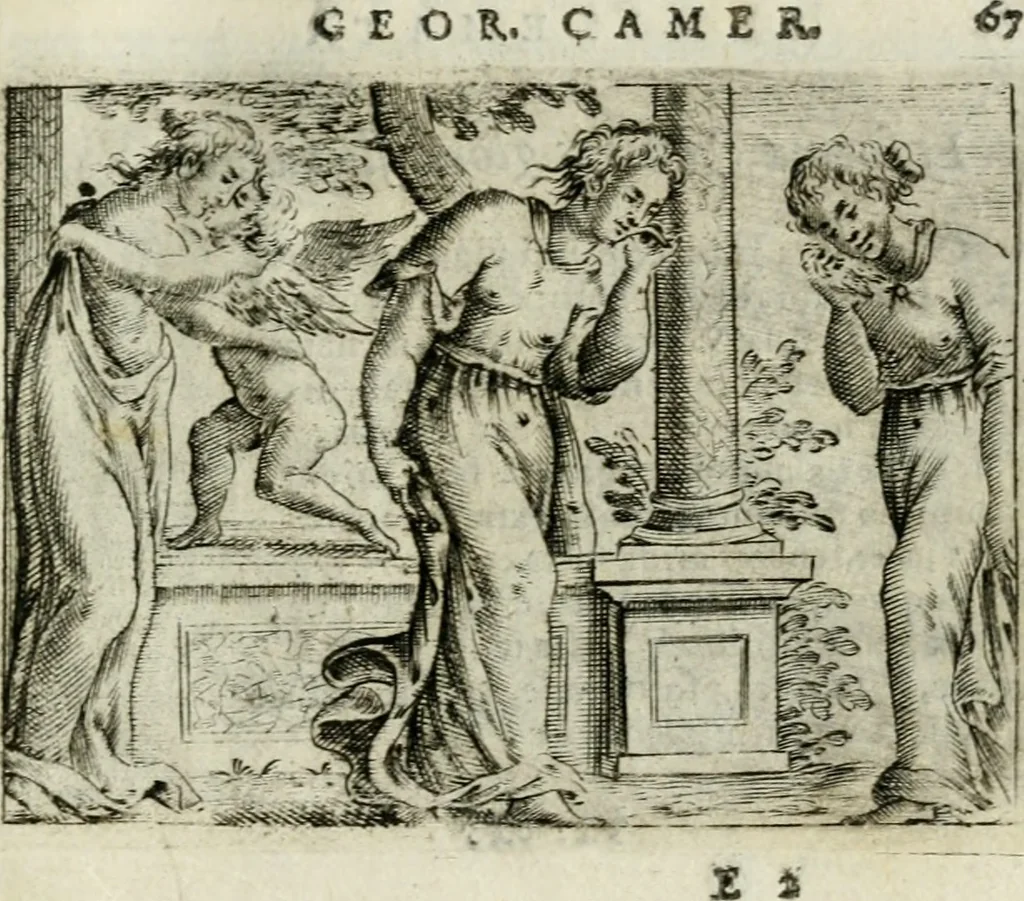 An illustration from Emblemata amatoria Georgii Camerarii, 1627, leaf 70