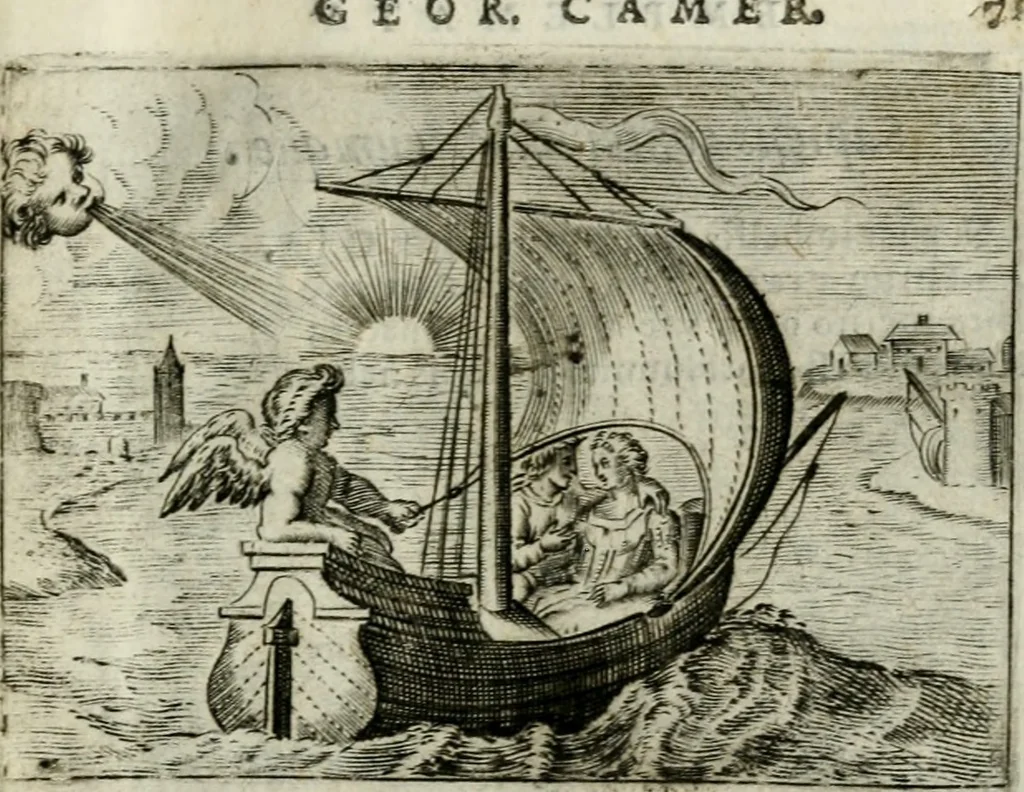 An illustration from Emblemata amatoria Georgii Camerarii, 1627, leaf 74