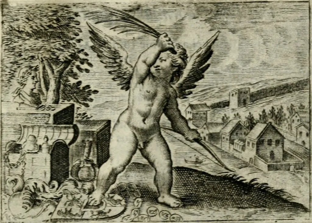 An illustration from Emblemata amatoria Georgii Camerarii, 1627, leaf 78