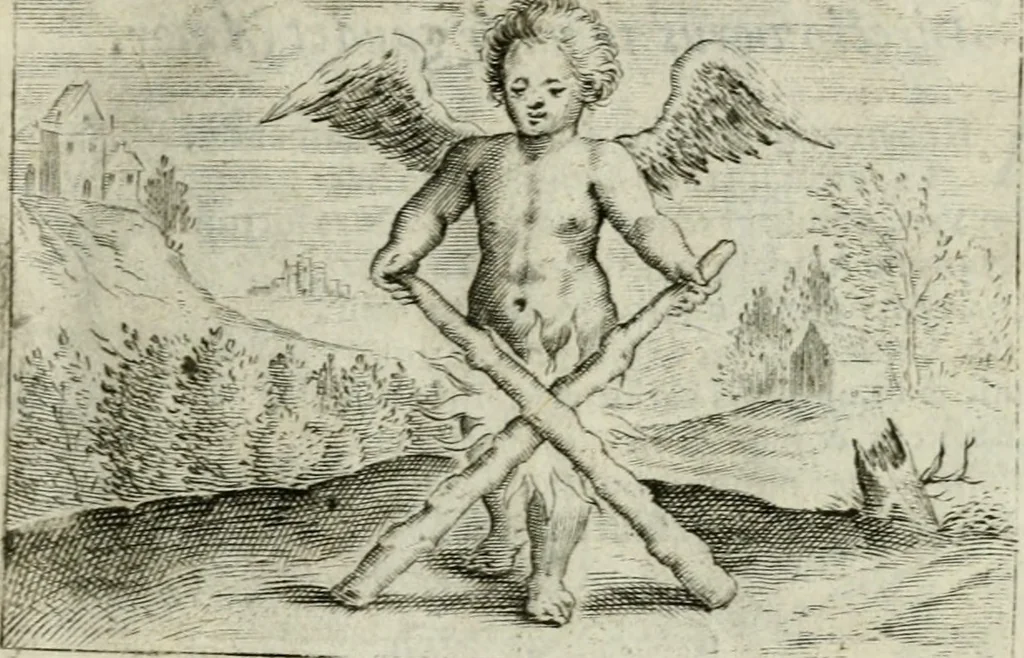 An illustration from Emblemata amatoria Georgii Camerarii, 1627, leaf 88
