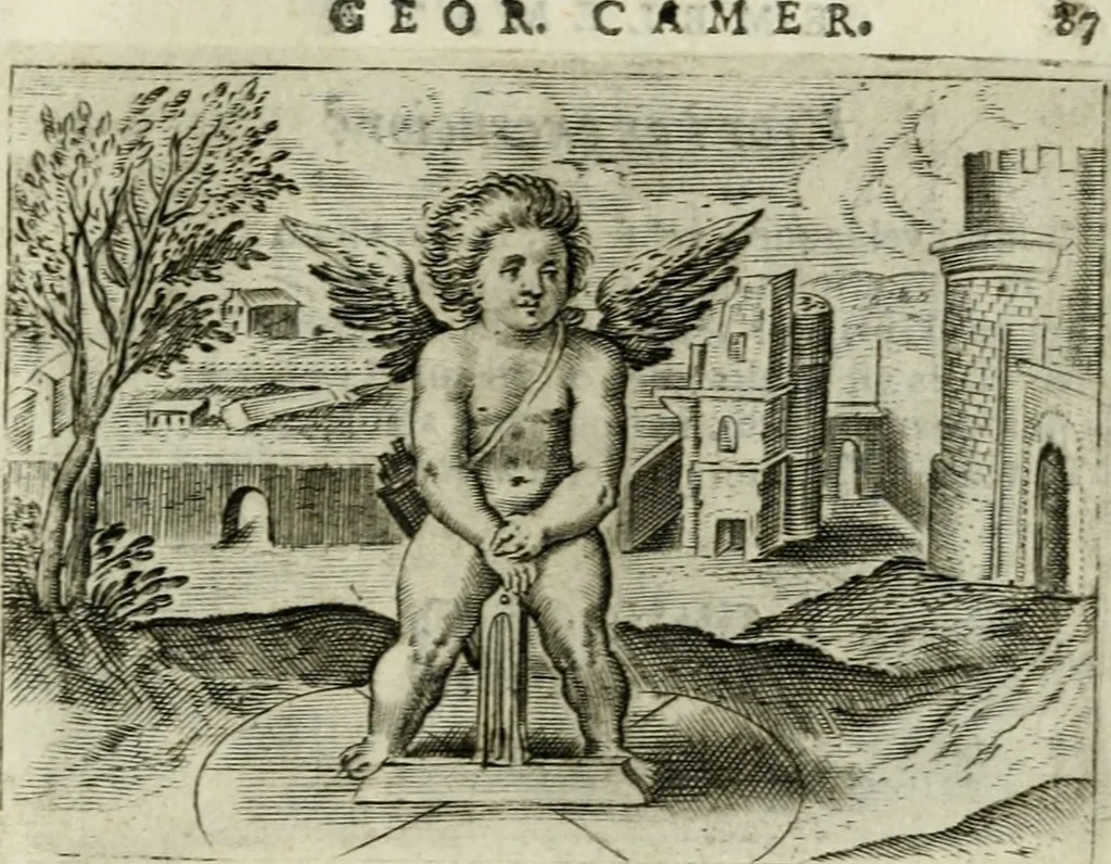An illustration from Emblemata amatoria Georgii Camerarii, 1627, leaf 90